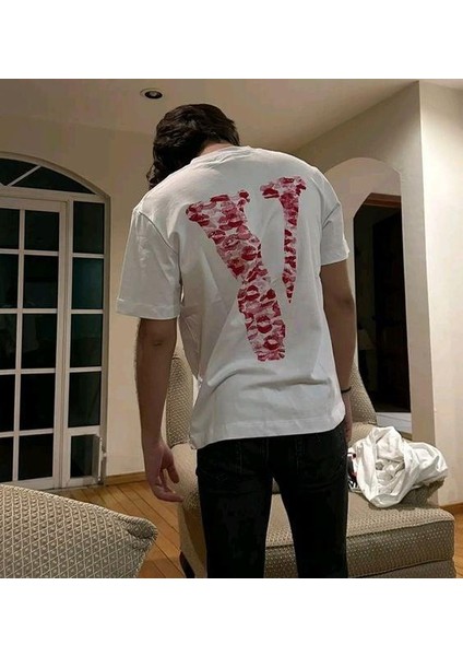 Kiss Design V Harfi Oversize T-Shirt