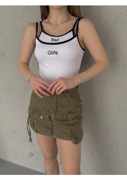 Bad Girls Çıtçıtlı Crop Bluz fiyatları