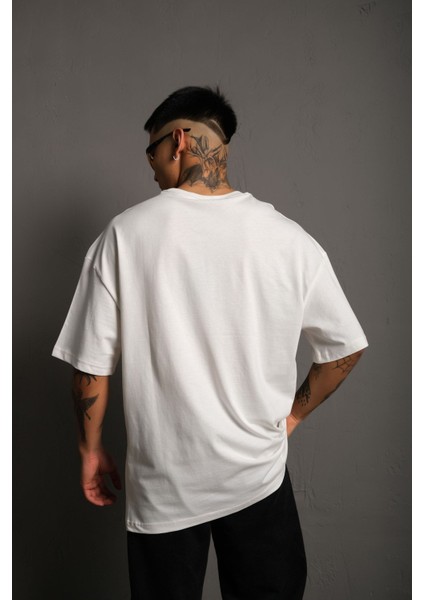 Oversize Düz Pamuklu T-Shirt indirimleri