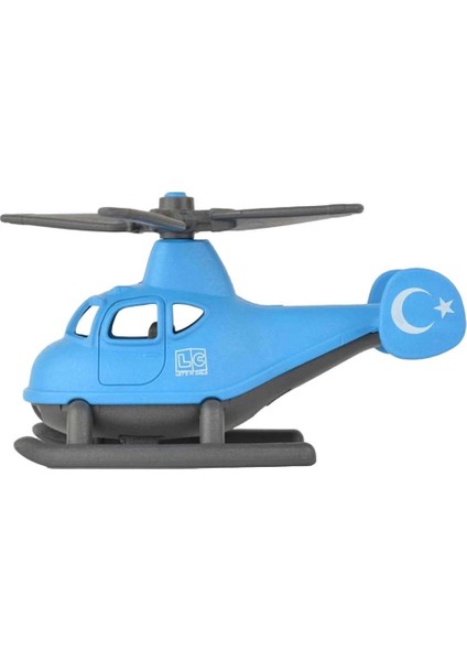 Let's Be Child Minik Helikopter Tekli Mavi