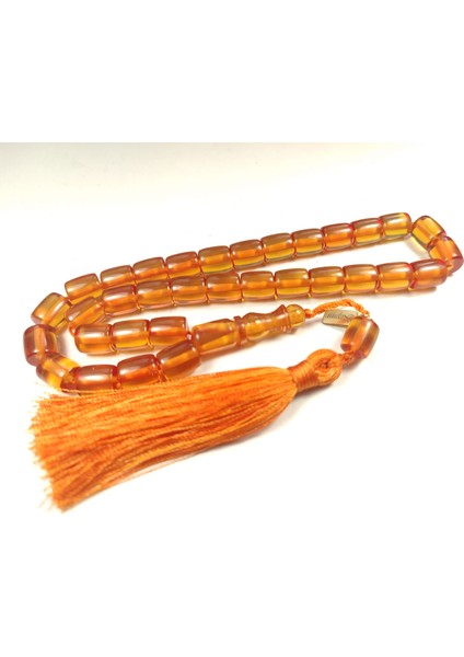 Ebu Zeyn Usta Imzalı Kat Kat Ipe Dizilmiş Sıkma Kehribar Sertifikalı 4873 fiyatları