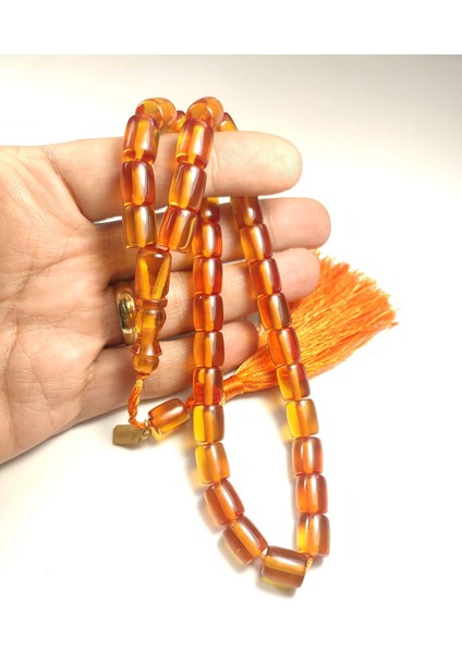 Ebu Zeyn Usta Imzalı Kat Kat Ipe Dizilmiş Sıkma Kehribar Sertifikalı 4873 fırsatları