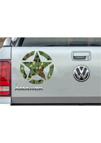 Offroad Askeri Yıldız Kamuflaj Kamp Sticker 00181