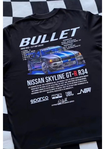 Honda&nissan Baskılı T-Shirt