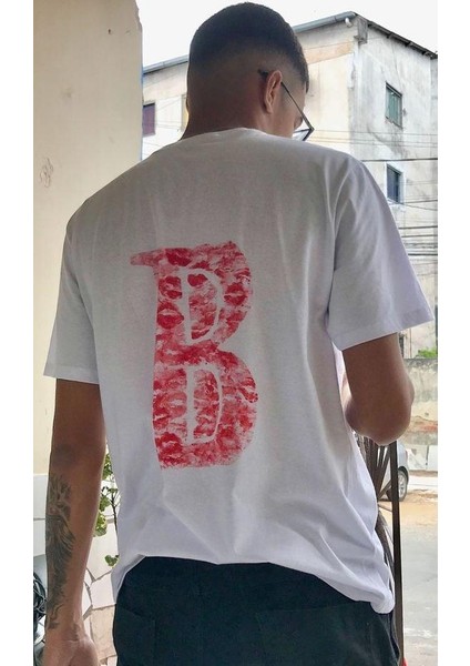 Kiss Design B Harfi Oversize T-Shirt