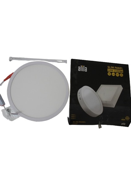 LED PANEL 24W SIVA ÜSTÜ (Beyaz Işık) Yuvarlak 6500K/2160 LÜMEN modelleri