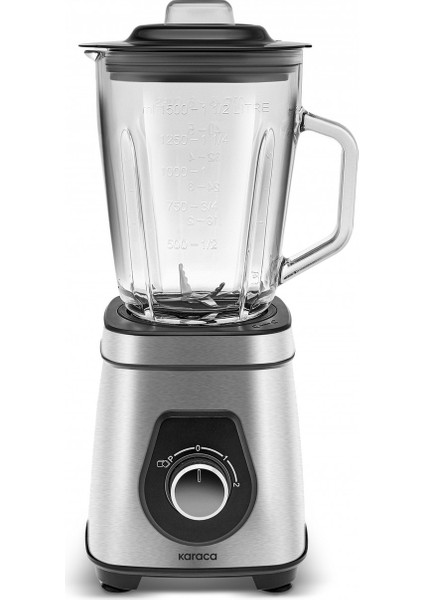 6 Lı Çelik Bıçaklı Buz Kırma Fonksiyonlu Cam Sürahili 1200W Inox Smoothie Blender