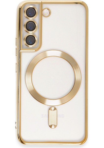 Samsung Galaxy S22 Kılıf Kross Magneticsafe Kapak - Gold