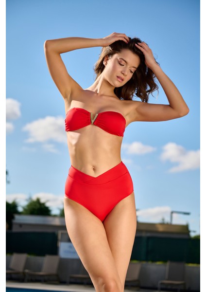 Yüksek Kruvaze Bel Bikini Alt