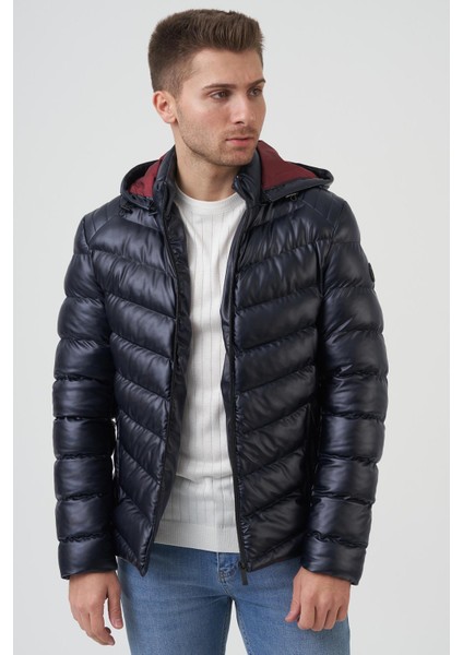 San Diego Slim Fit Kapüşonlu Kaban Laci