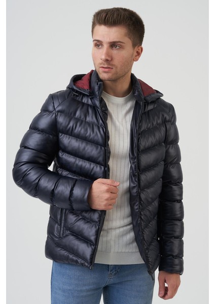 San Diego Slim Fit Kapüşonlu Kaban Laci