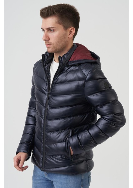 San Diego Slim Fit Kapüşonlu Kaban Laci
