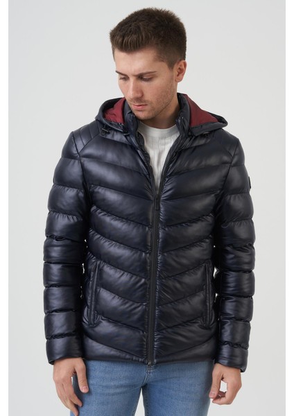 San Diego Slim Fit Kapüşonlu Kaban Laci