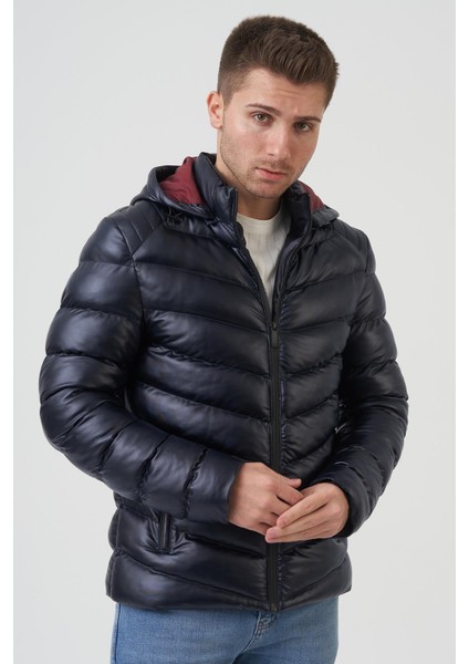 San Diego Slim Fit Kapüşonlu Kaban Laci