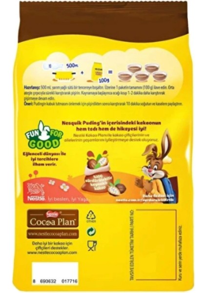 Kakaolu Toz Puding 100 G x 20 Paket fiyatları