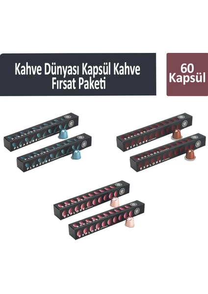 Kahve Dünyası Kapsül Kahve Fırsat Paketi 60 Kapsül