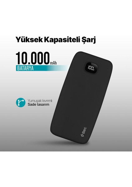 Chargeup Pro LCD 10.000MAH Pd 20W Taşınabilir Hızlı Şarj Aleti / Powerbank