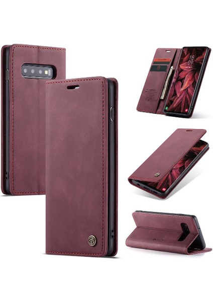 Samsung Galaxy S10 Artı Manyetik Kapatma Darbeye Kapak Pu Için Flip Case (Yurt Dışından)