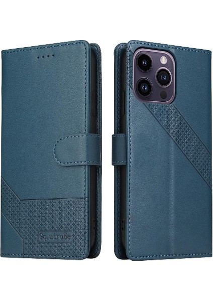Iphone 14 Için Flip Case Pro Max Premium Deri Premium Deri Iki (Yurt Dışından)