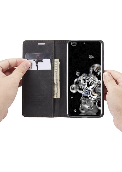 Samsung Galaxy S20 Artı Manyetik Kapatma Darbeye Vaka Pu Için Flip Case (Yurt Dışından)