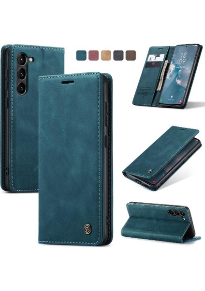 Samsung Galaxy S23 Vintage Pu Deri Cüzdan Manyetik Kılıf Için Flip Case (Yurt Dışından)