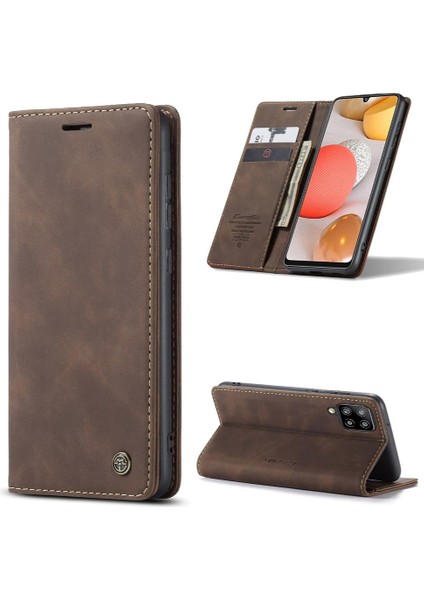 Samsung Galaxy Flip 5g Için Flip Case Vintage Pu Deri Cüzdan Kılıf Kartı (Yurt Dışından)