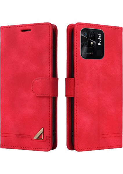 Xiaomi Redmi 10C Için Flip Case Kapak Cüzdan Darbeye Basit Kılıf (Yurt Dışından)