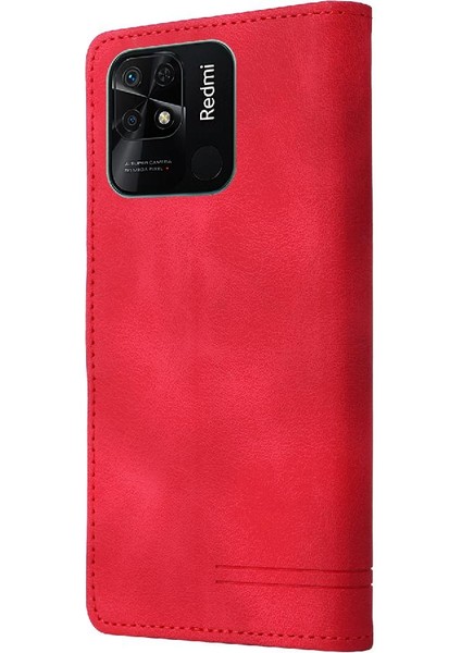 Xiaomi Redmi 10C Için Flip Case Kapak Cüzdan Darbeye Basit Kılıf (Yurt Dışından)