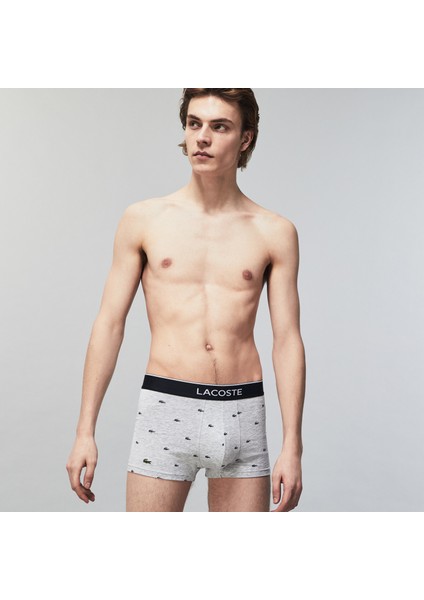 Core Erkek Baskılı 3'lü Gri Boxer 5H3411 Vdp