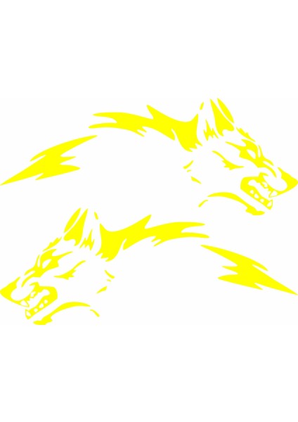 Kurt Yan Gövde Oto Sticker. Kurt Çamurluk Üstü Araba Sticker