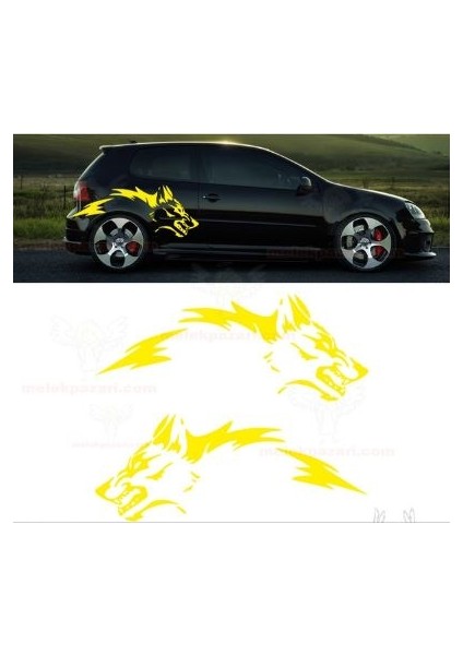 Kurt Yan Gövde Oto Sticker. Kurt Çamurluk Üstü Araba Sticker fiyatları