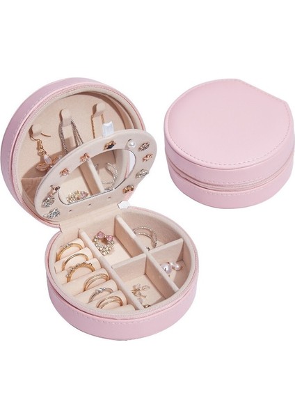 Rui Zhuo Pu Deri Mücevher Kutusu Yüzük Mücevher Kutusu Kolye Mücevher Kutusu Taşınabilir Saklama Kutusu (Yurt Dışından)