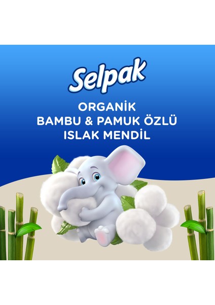® Organik Bambu Ve Organik Pamuk Özlü Islak Mendil 12'Li 600 Yaprak modelleri