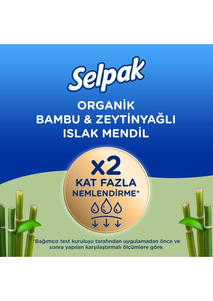 ® Organik Bambu Özlü & Organik Zeytinyağlı Islak Mendil 12'Li 600 Yaprak modelleri