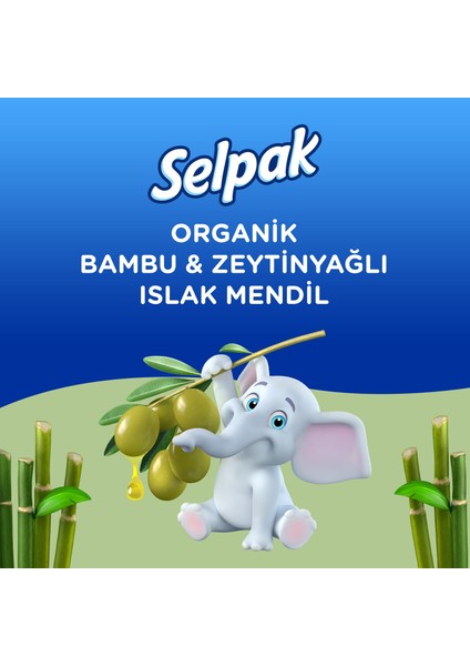 ® Organik Bambu Özlü & Organik Zeytinyağlı Islak Mendil 12'Li 600 Yaprak fırsatları