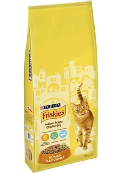 Kümes Hayvanlı Yetişkin Kedi Kuru Maması 15 kg