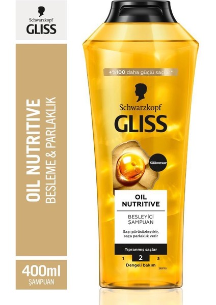 Oil Nutritive Şampuan 400ml + Saç Kremi 360ml + Sıvı Saç Kremi 200 ml