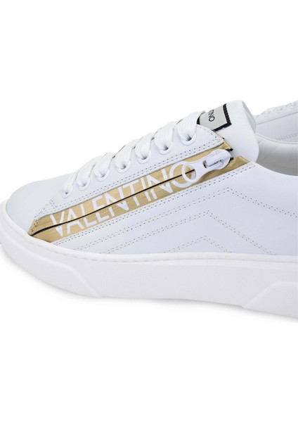 Mario Valentino Kadın  Deri Beyaz/altın Sneakers & Spor Ayakkabı 1040 91S3902 Bn Ayk Y24 Whıte/gold