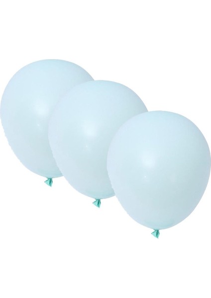 Mavi Makaron Pastel 10 Adet Helyum Uyumlu Balon+Mavi Makaron balon Doğum Günü Parti Süsleme Helyum Uyumlu