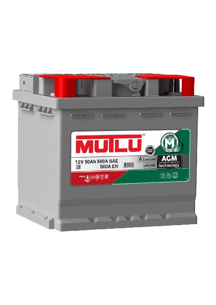 12V 50 Ah 560A AGM Start-Stop Akü (Üretim Yılı: 2024)