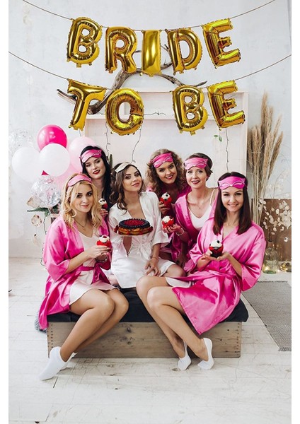 Bride To Be Yazılı 40 cm Folyo Balon Konsept Gold Renkli Altın Sarısı Bekarlığa Veda Partisi Balon