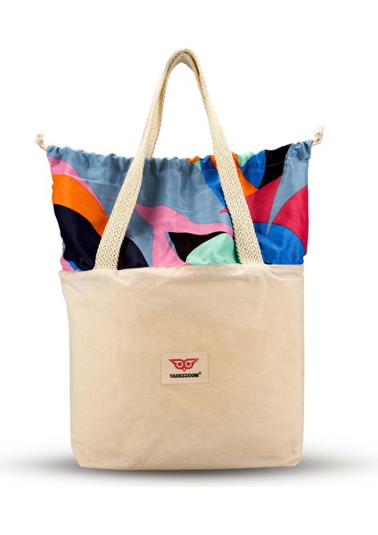 Flos Kanvas Tote Bag Omuz Çantası, Organik Keten Kumaş Kadın Omuz Çantası, Pamuk Kumaş Desenli Büzgülü Kadın Çantası, Özel Hasır Işleme Askılı Kadın Omuz Çantası fiyatları