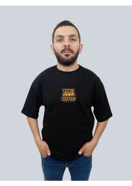 Erkek Respect Oversize Bisiklet Yaka Siyah Tişört fiyatları