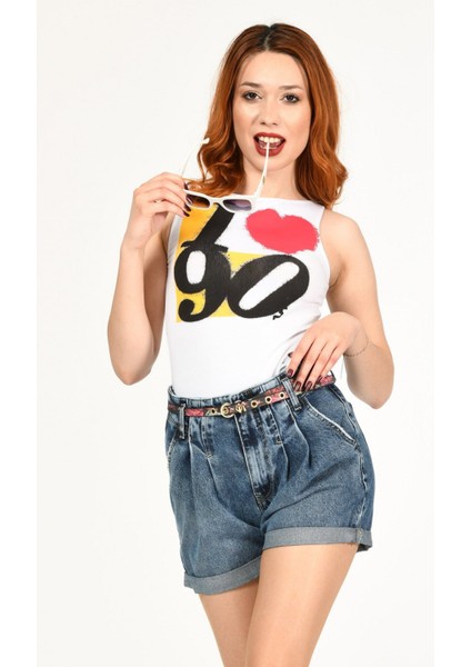 Duble Paça Yüksek Bel Denim Şort - Denim Denim - 29 modelleri