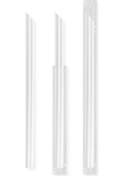 Bubble Tea Jelatinli Şeffaf 22 cm Pipet - 50 Adet