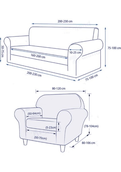 Koltuk Örtüsü Takımı Çekyat-Kanepe Kılıfı Takımı Jakarlı 3+3+1+1 Yıkanabilir Streçli Lastikli Esnek
