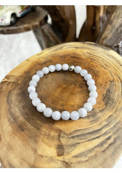 Sertifikalı Akuamarin Doğal Taş Faseta Kesim Bileklik Aaa Kalite Sürpriz Hediyeli