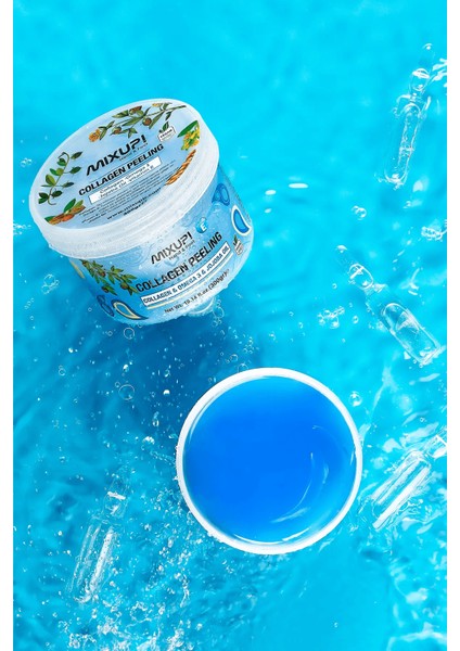 Collagen El Ayak Peelingi Cilt Sıkılaştırıcı ve Yenileyici Etki 200 gr Mavi Renk