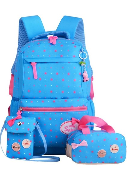 Kalesi USB Şarj Bağlantı Noktalı Sırt Çantası - Pembe (Yurt Dışından)