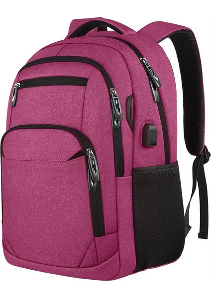 Kalesi USB Şarj Portlu Suya Dayanıklı Sırt Çantası (Yurt Dışından)